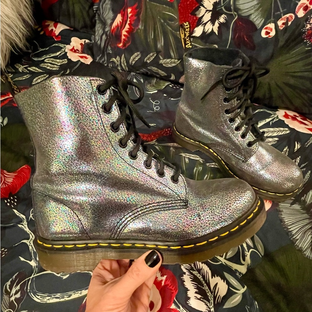 Dr. Martens iridescent Pascal boots- sz 8